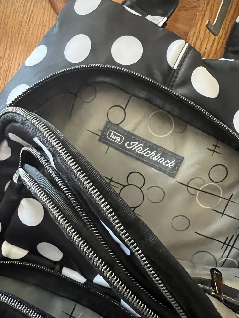 Black Polka Dot Women’s Backpack